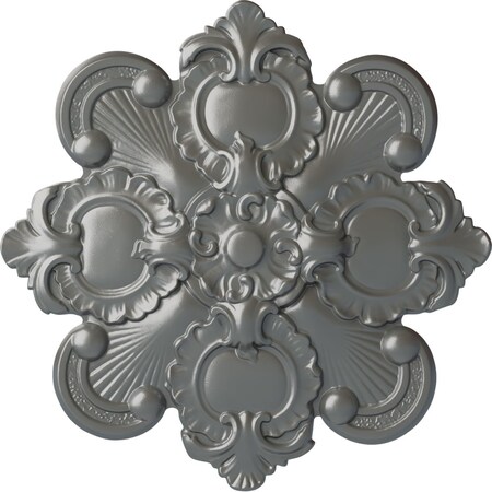 Ekena Millwork Katheryn Ceiling Medallion, Hand-Painted Silver, 18 1/8"OD x 1 1/4"P CM18KASLS